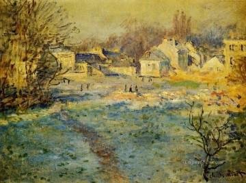  white Painting - White Frost Claude Monet
